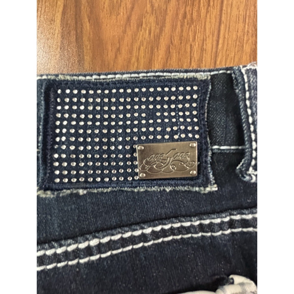 One 5‎ One Denim Jeans Womens Size 10 Dark Wash 90s Embellished Rhinestone - Picture 5 of 11